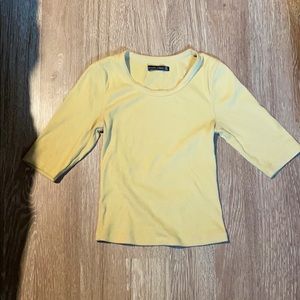 Half Sleeve pastel yellow top